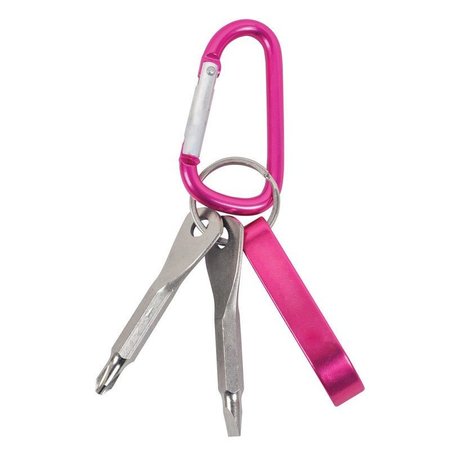 HOME PLUS Aluminum Pink Carabiner Key Chain H0005